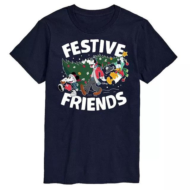 Disneys Big & Tall Festive Friends Graphic Tee, Mens Product Image