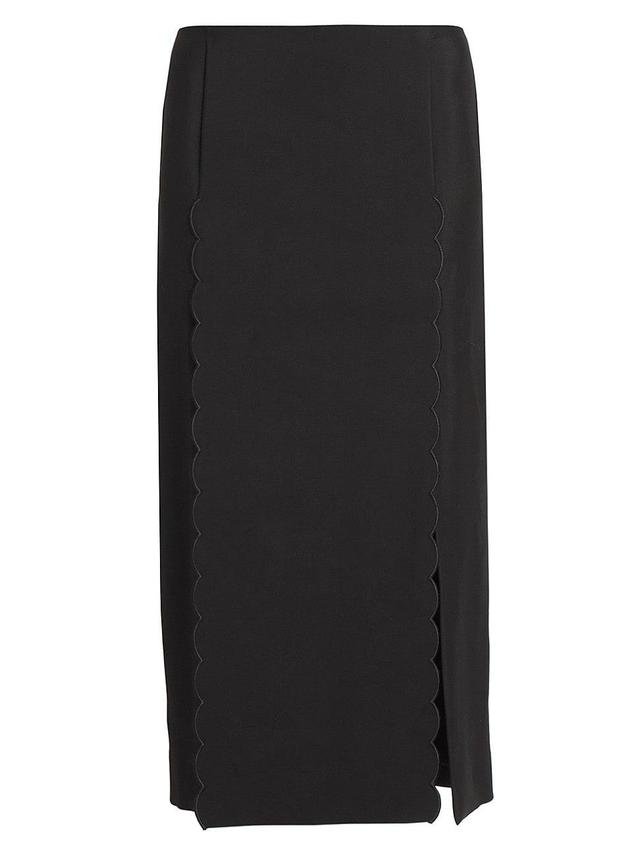 Womens Scalloped Midi-Skirt Product Image