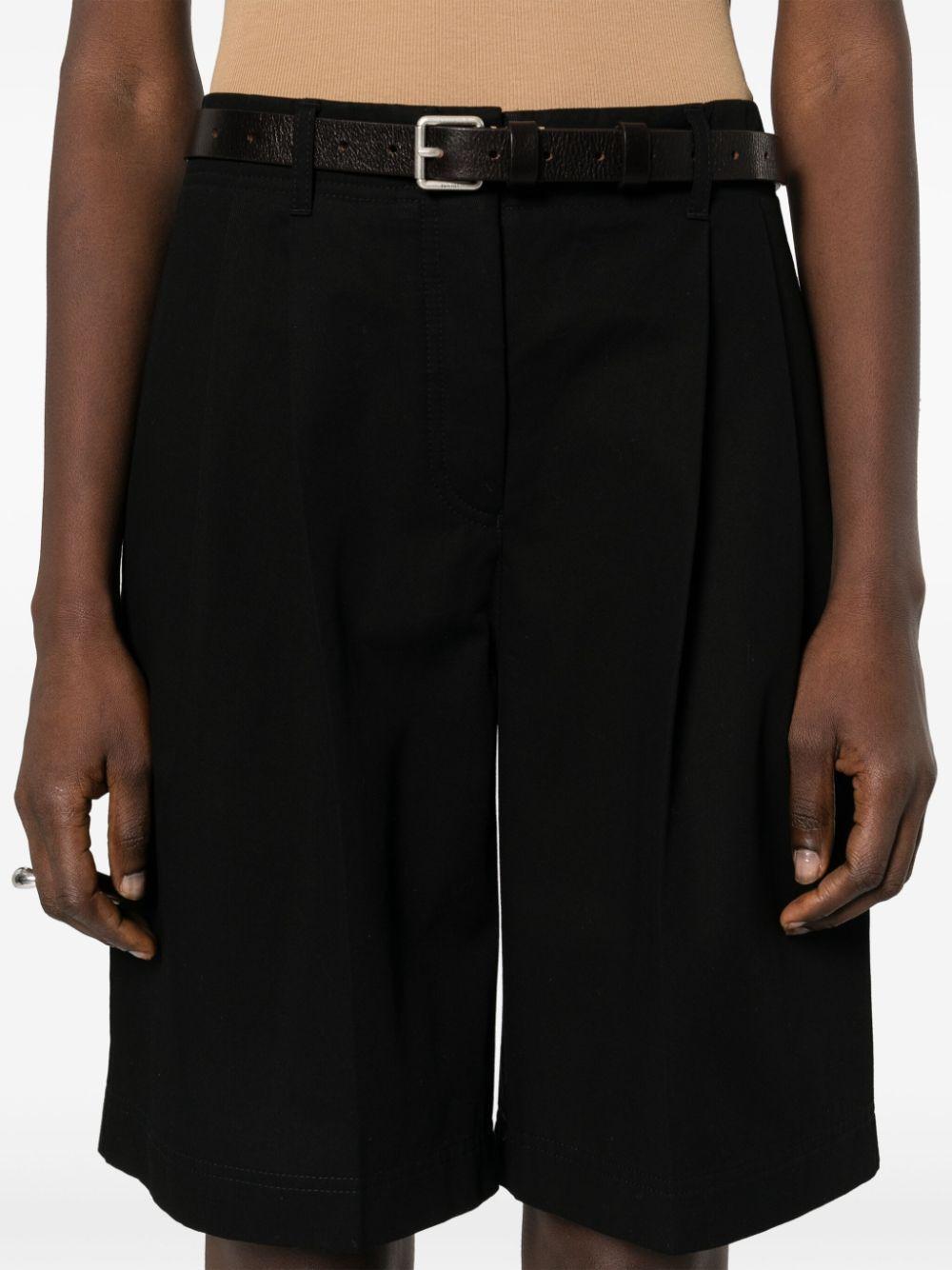 TOTÊME Relaxed Twill Shorts In Black Product Image