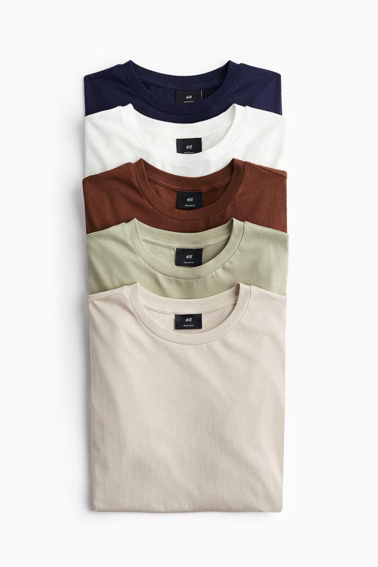 5-pack Regular Fit T-shirts Product Image