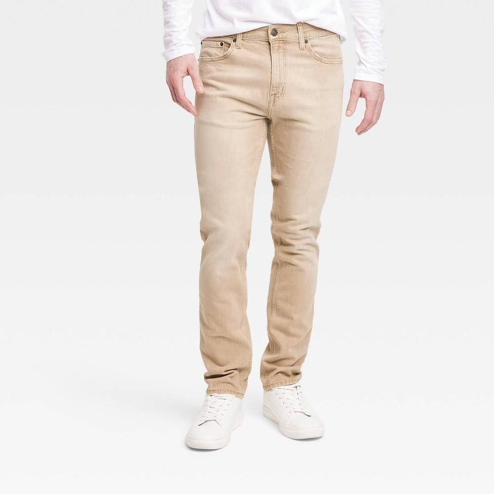 Mens Big & Tall Lightweight Colored Slim Fit Jeans - Goodfellow & Co Light Brown 40x36 Product Image