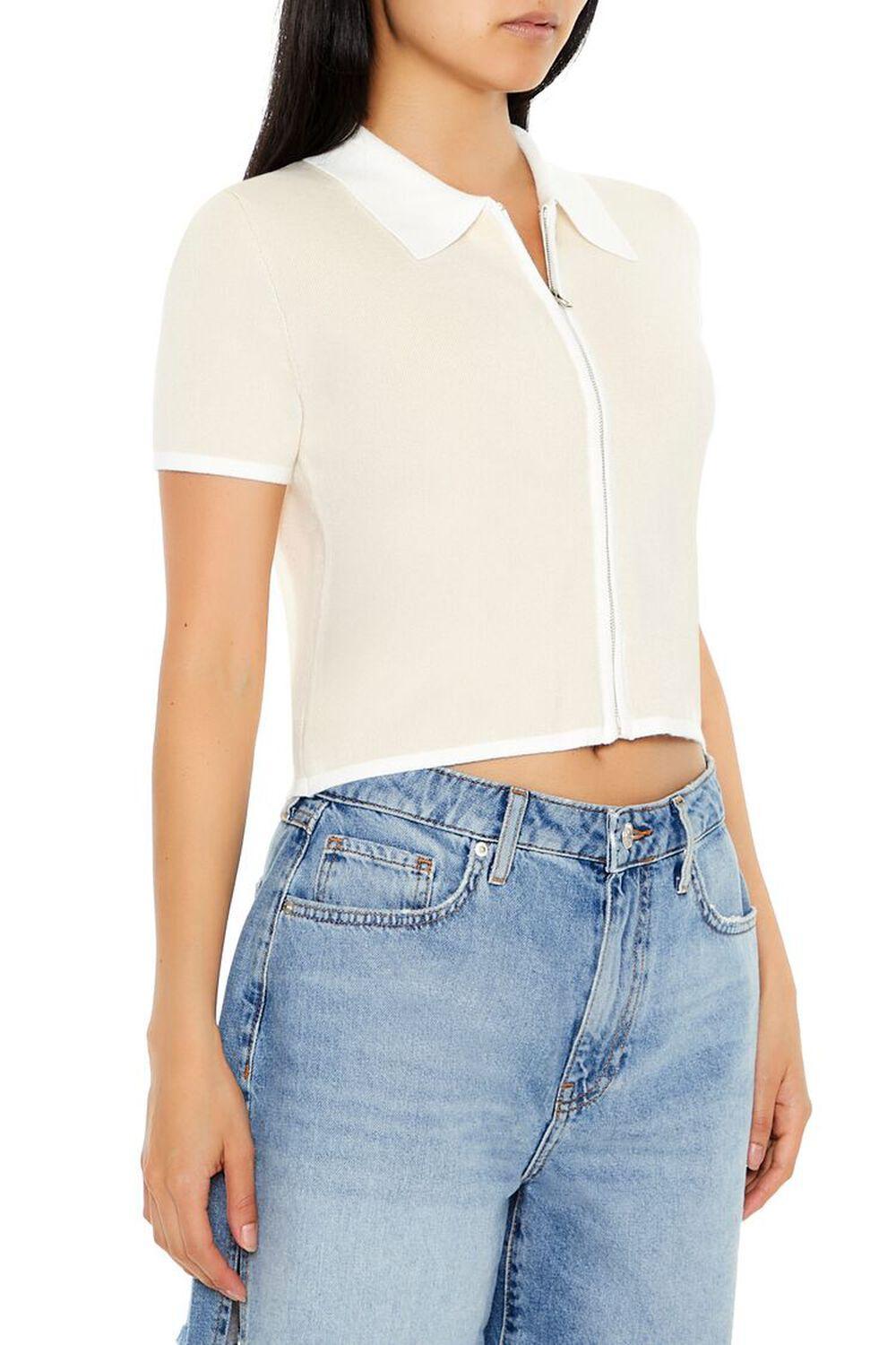 Cropped Sweater-Knit Shirt | Forever 21 Product Image