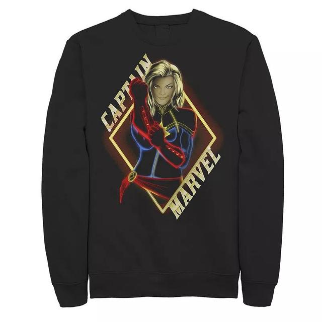 Mens Marvel Captain Marvel Bold Neon Sweatshirt Product Image