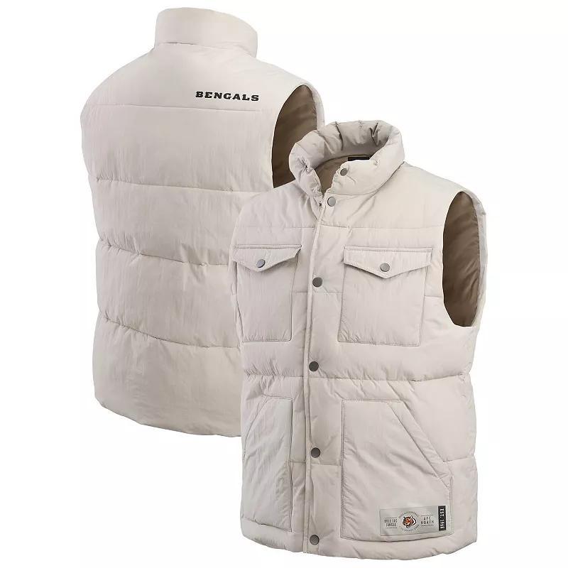 Mens Darius Rucker Collection by Fanatics Cream Cincinnati Bengals Puffer Full-Snap Vest Product Image