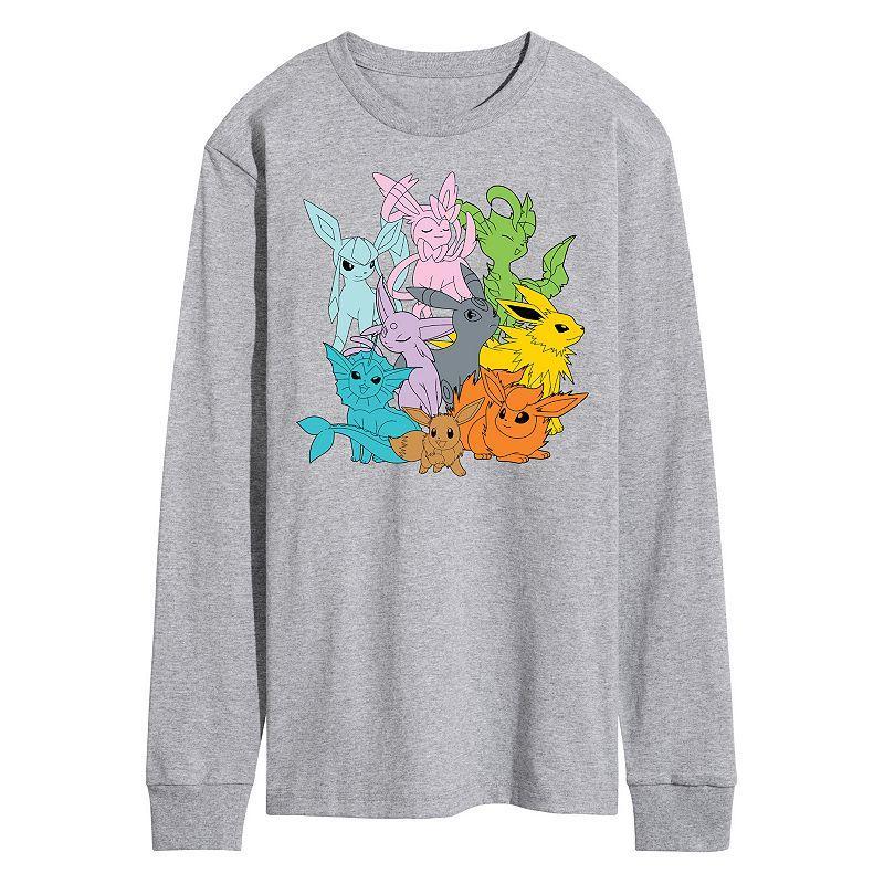 Mens Pokemon Eevolutions Long Sleeve Graphic Tee Product Image