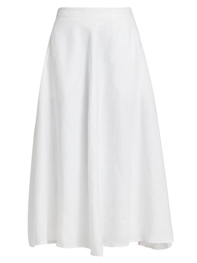 Womens Maia Linen Midi-Skirt Product Image