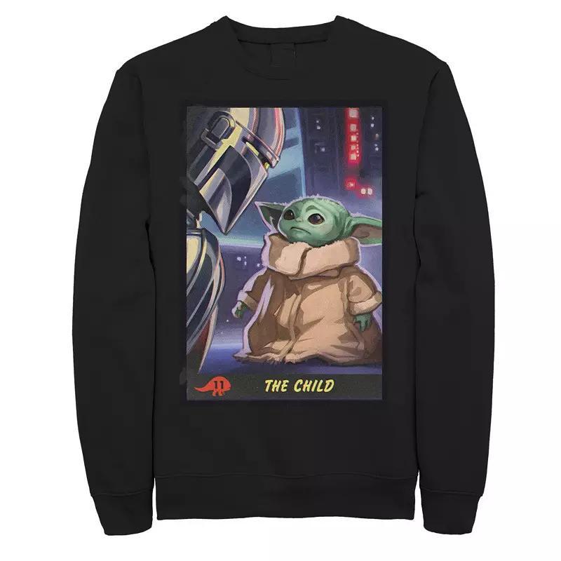 Mens Star Wars The Mandalorian The Child Aka Baby Yoda Trading Card Sweatshirt Product Image