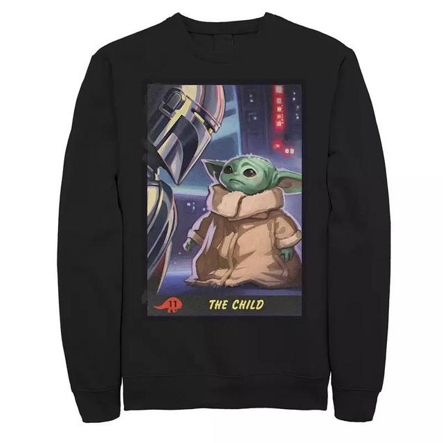 Mens Star Wars The Mandalorian The Child Aka Baby Yoda Trading Card Sweatshirt Product Image