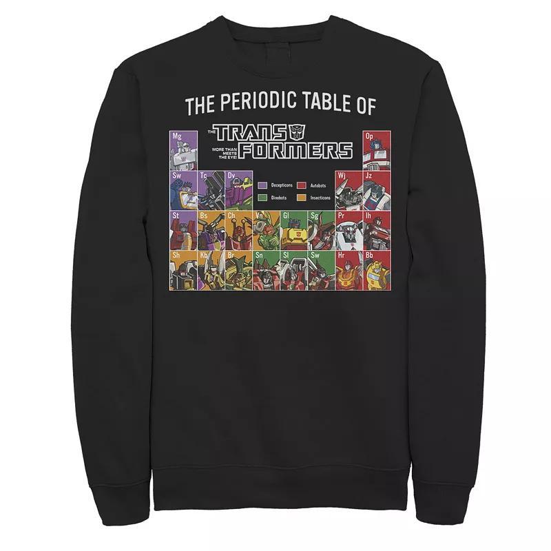 Big & Tall Transformers The Periodic Table Fleece Sweatshirt, Mens Product Image