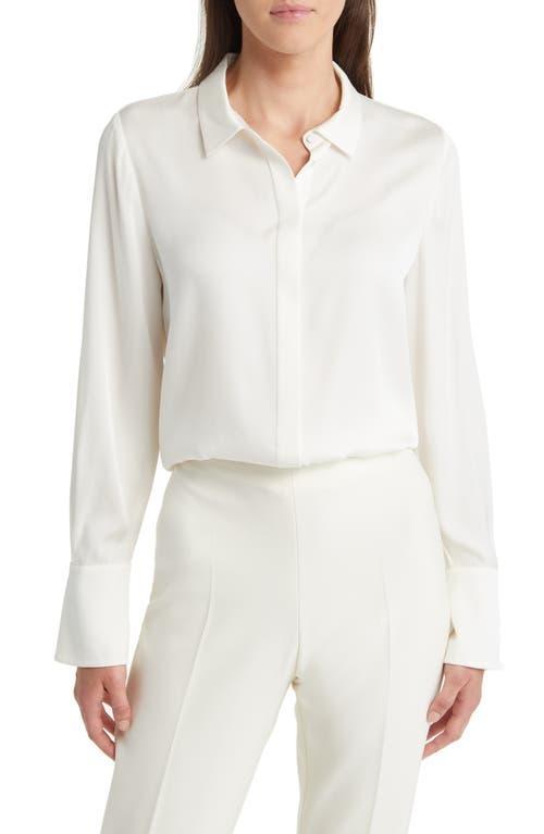 Womens Larissa Collared Silk-Blend Blouse Product Image