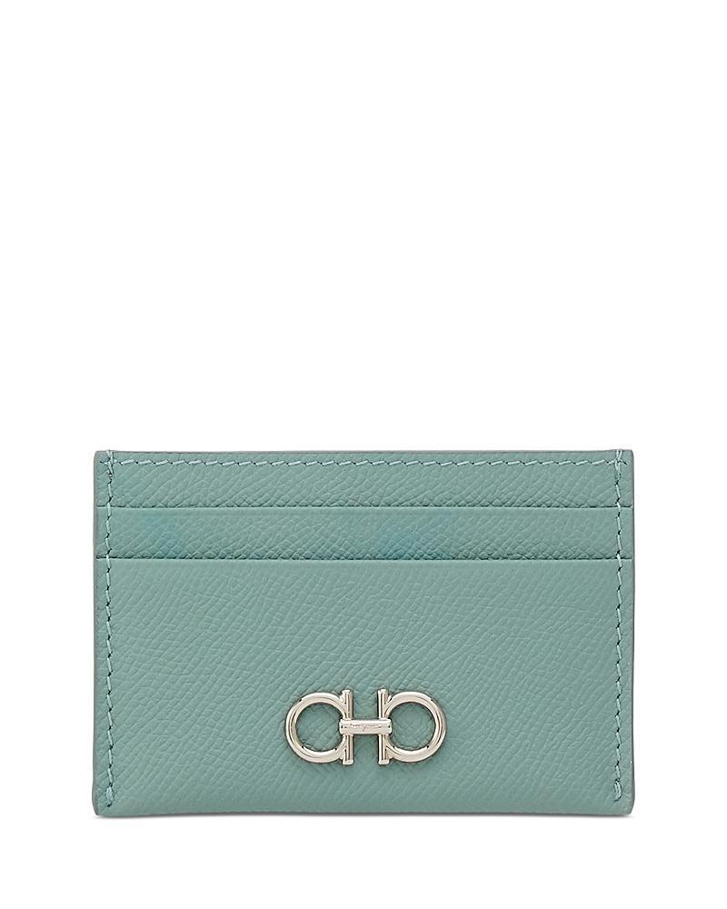 Womens Gancini Leather Card Case Product Image