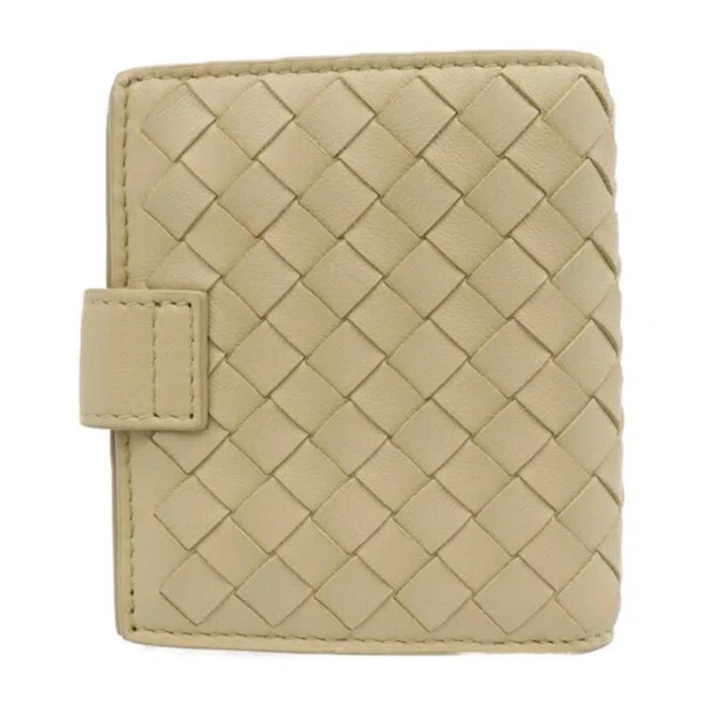 Intrecciato Beige Leather Wallet  () Product Image