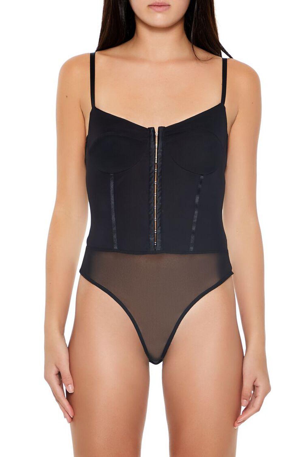 Mesh Corset Cami Bodysuit | Forever 21 Product Image