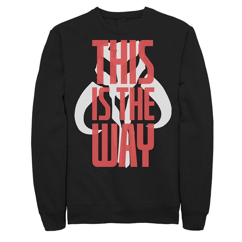 Mens Star Wars The Mandalorian This Is The Way Red Text Overlay Sweatshirt Product Image