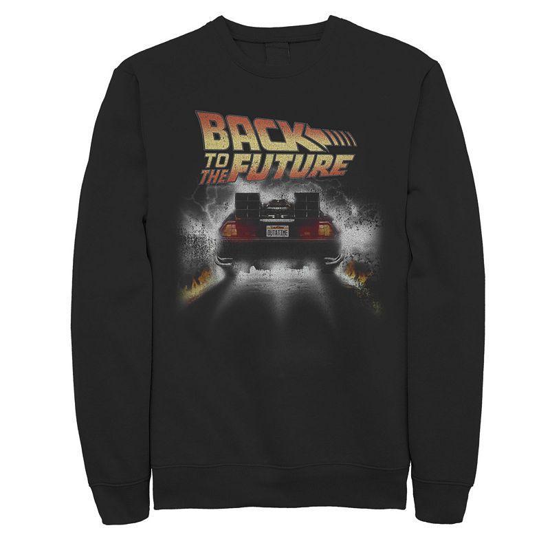 Mens Back To The Future Vintage Delorean Peel Out Sweatshirt Product Image