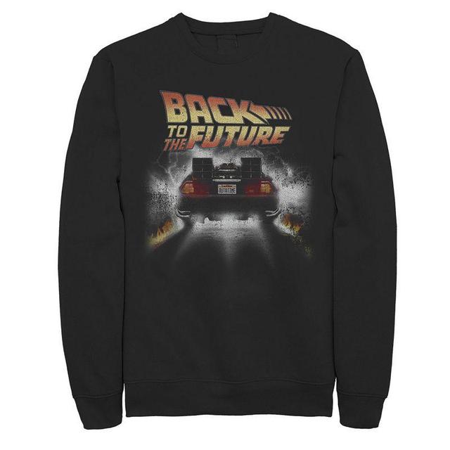 Mens Back To The Future Vintage Delorean Peel Out Sweatshirt Product Image