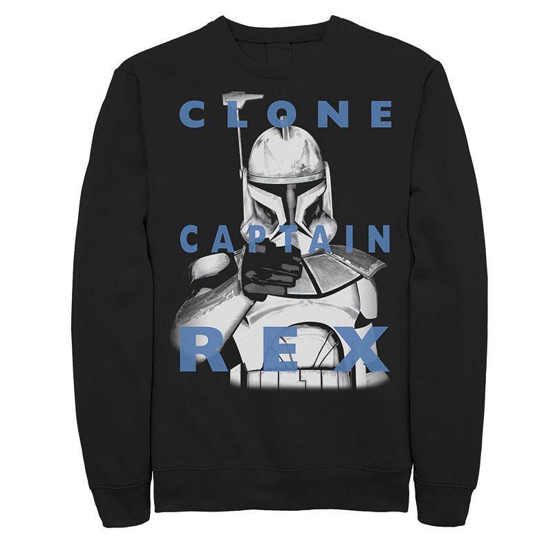 Mens Star Wars: Clone Wars Clone Captain Rex Text Overlay Sweatshirt Product Image