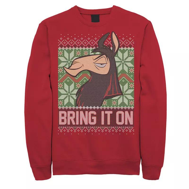 Mens Disney The Emperors New Groove Kuzco Bring It On Christmas Sweatshirt Product Image