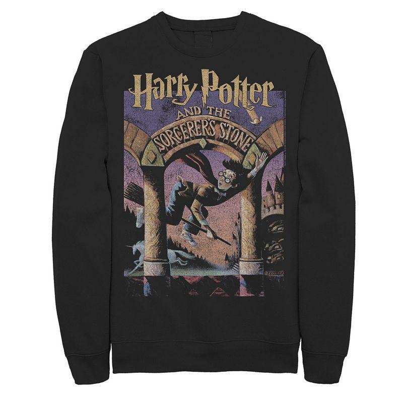 Mens Harry Potter Sorcerers Stone Poster Sweatshirt Black Product Image