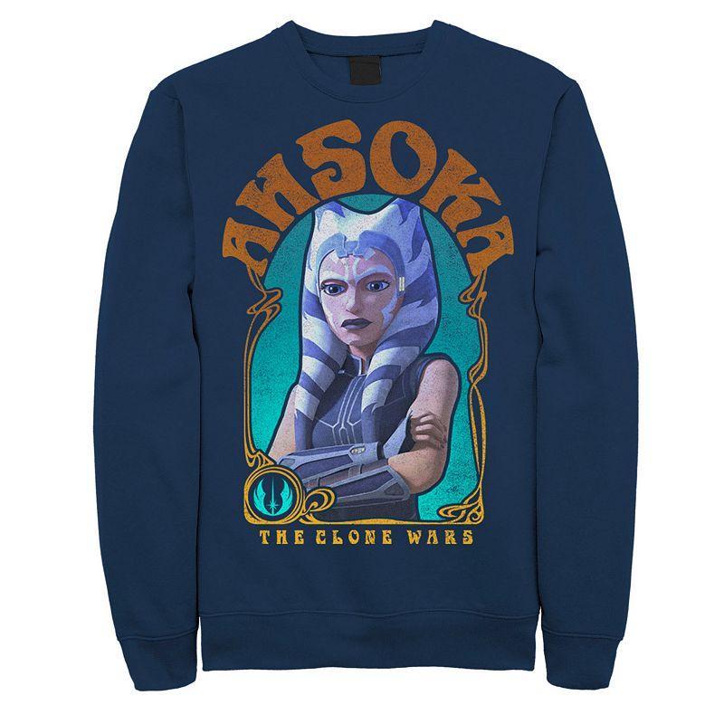 Mens Star Wars: The Clone Wars Ahsoka Portrait Sweatshirt Blue Product Image