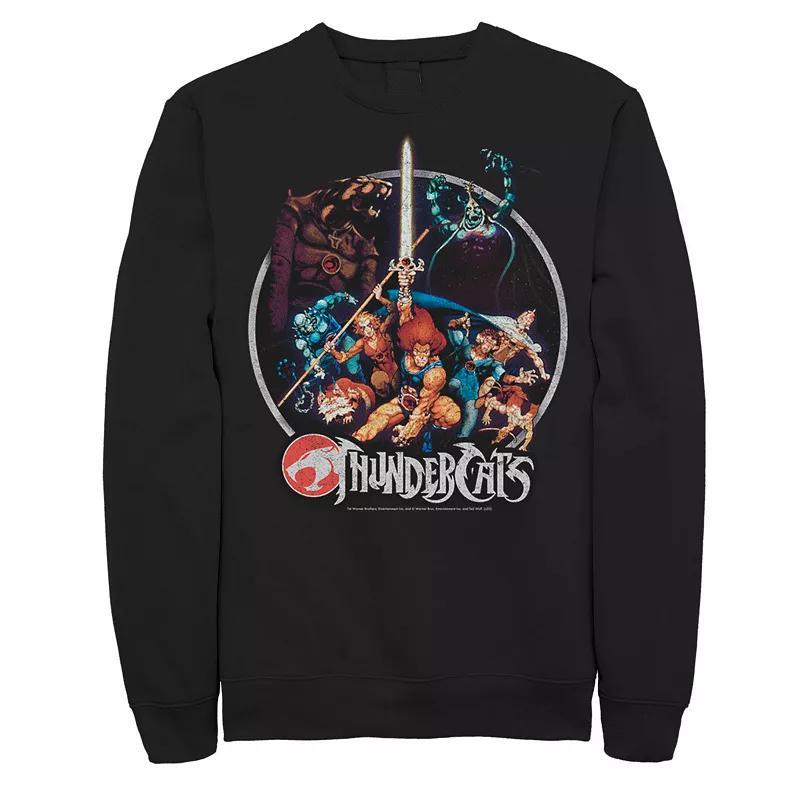 Mens ThunderCats Group Shot Vintage Circle Sweatshirt Product Image