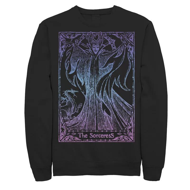 Disneys Sleeping Beauty Maleficent Mens Tarot Poster Sweatshirt Blue Product Image