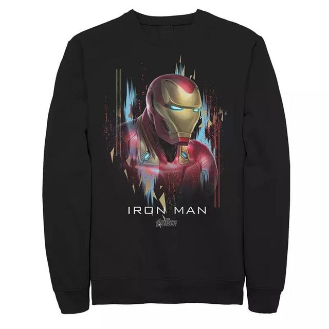 Mens Marvel Avengers Endgame Iron Man Portrait Sweatshirt Black Product Image