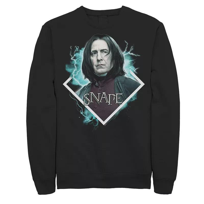 Mens Harry Potter Snape Blue Lightning Character Portrait Sweatshirt Grey Heather Product Image