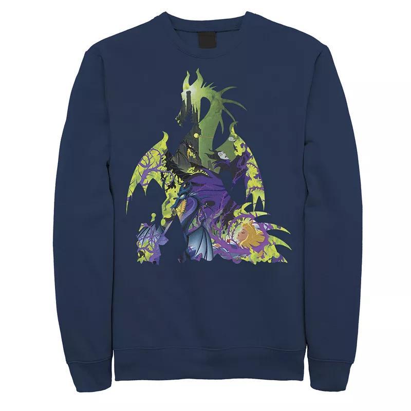 Disneys Sleeping Beauty Maleficent Mens Dragon Silhouette Sweatshirt Grey Heather Product Image