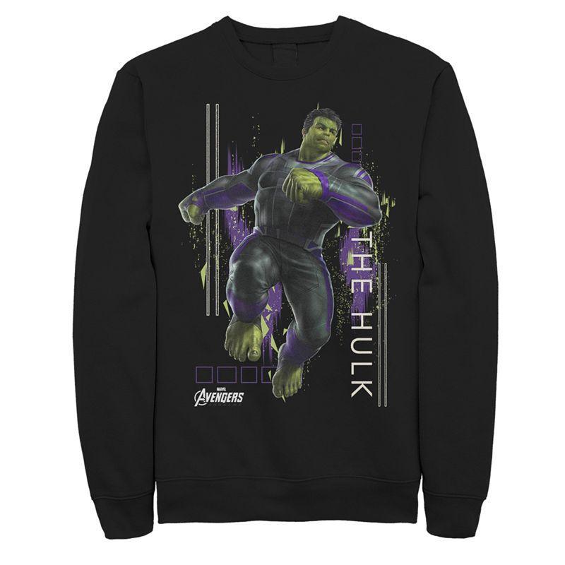 Mens Marvel Avengers Endgame Hulk Space Sweatshirt Black Product Image