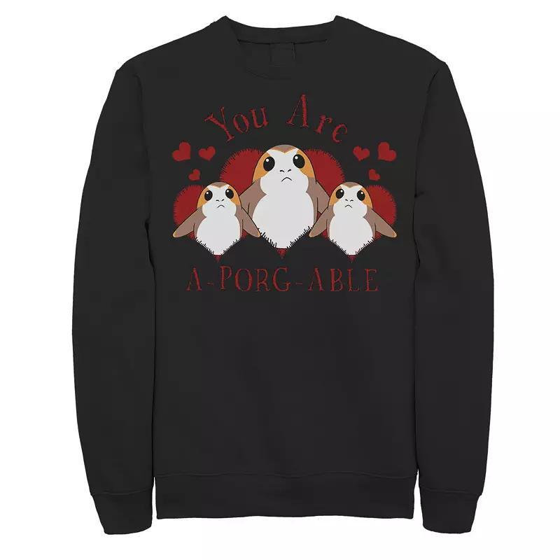 Mens Star Wars A-Porg-Able Hearts Sweatshirt Product Image