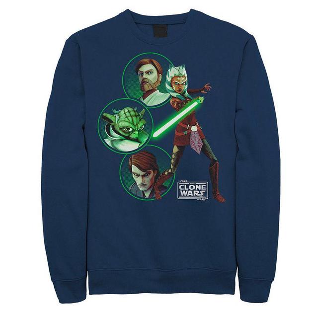 Mens Star Wars: Clone Wars Light Side Group Shot Sweatshirt Blue Product Image