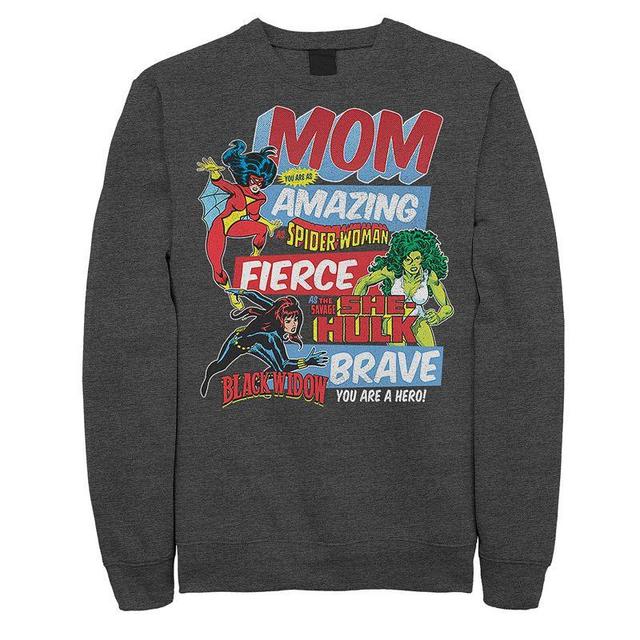 Mens Marvel Retro Amazing Mom Fleece Grey Heather Product Image