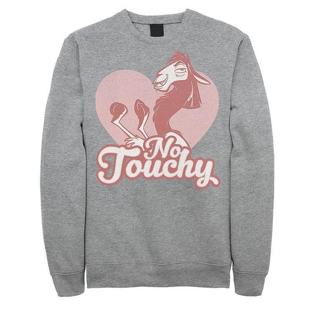 Mens Disney Emperors New Groove Kuzco No Touchy Sweatshirt Med Grey Product Image