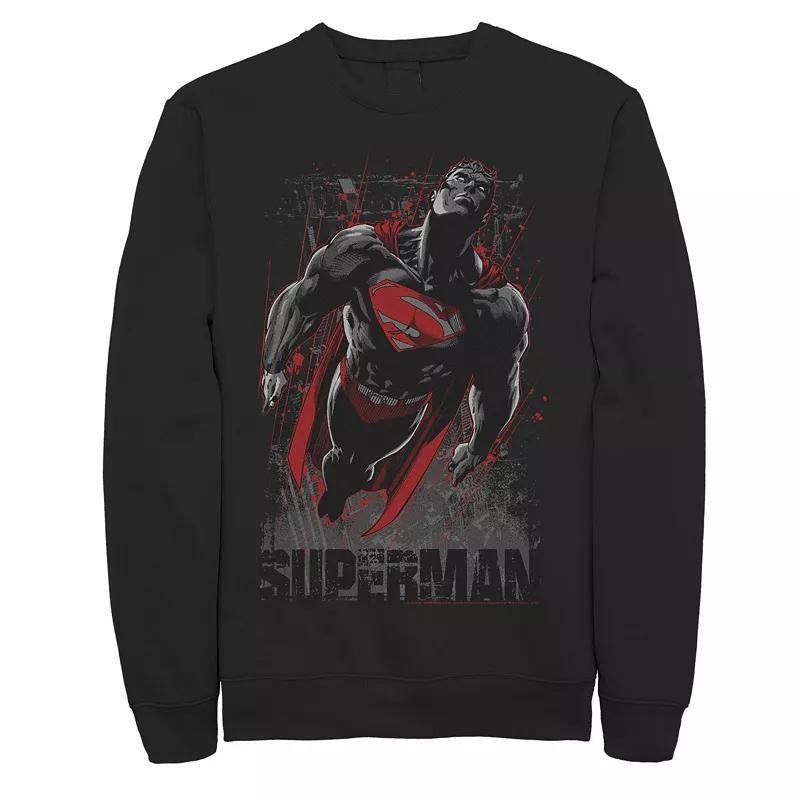 Mens Superman Grunge Style Portrait Logo Fleece Product Image