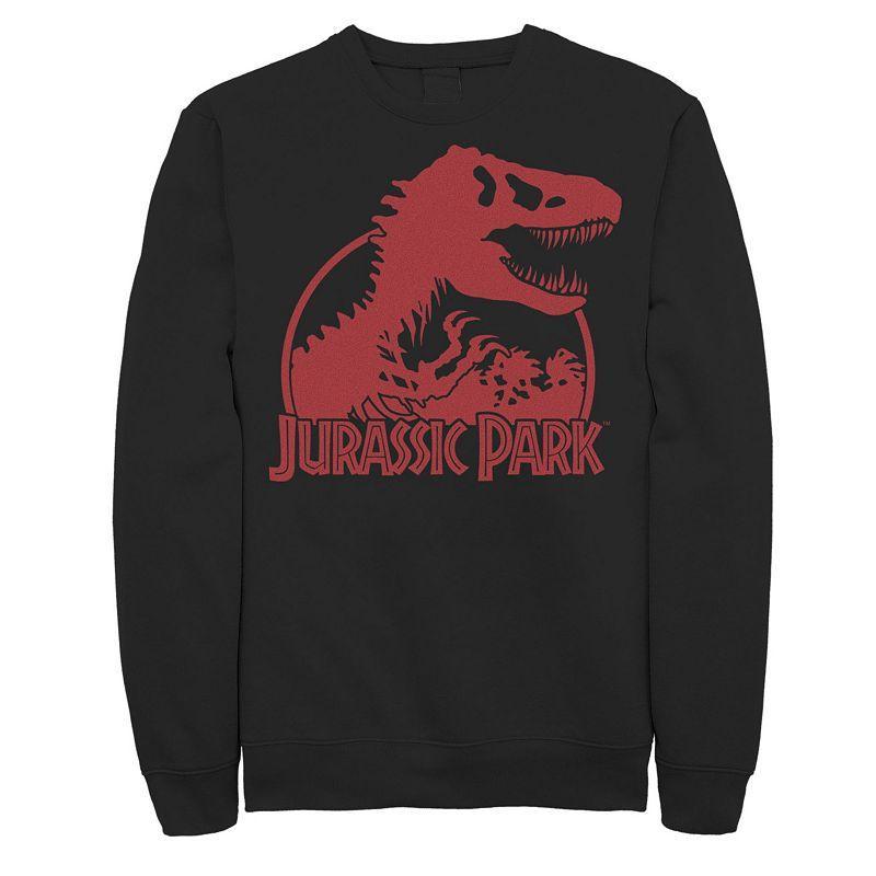 Mens Jurassic Park Classic T-Rex Skeleton Logo Sweatshirt Black Product Image