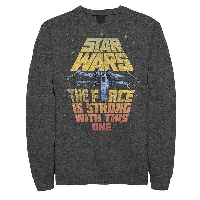 Mens Star Wars The Force Is Strong With This One Sweatshirt Dark Grey Product Image