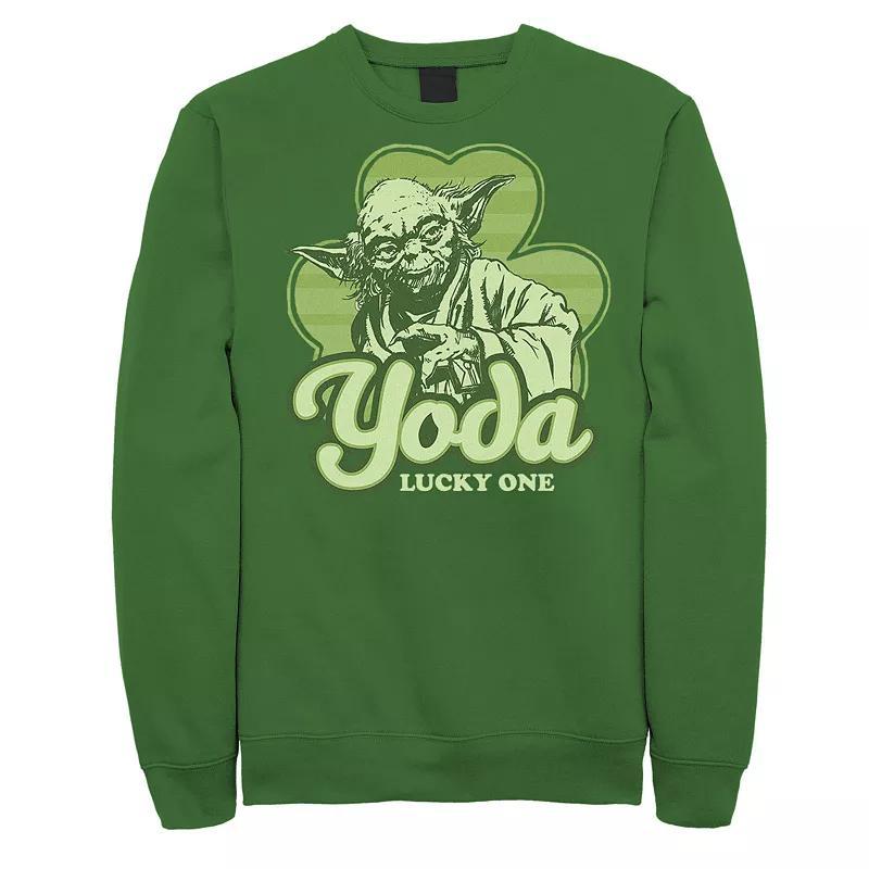 Mens Star Wars Yoda Lucky One Clover St Patricks Day Sweatshirt Product Image