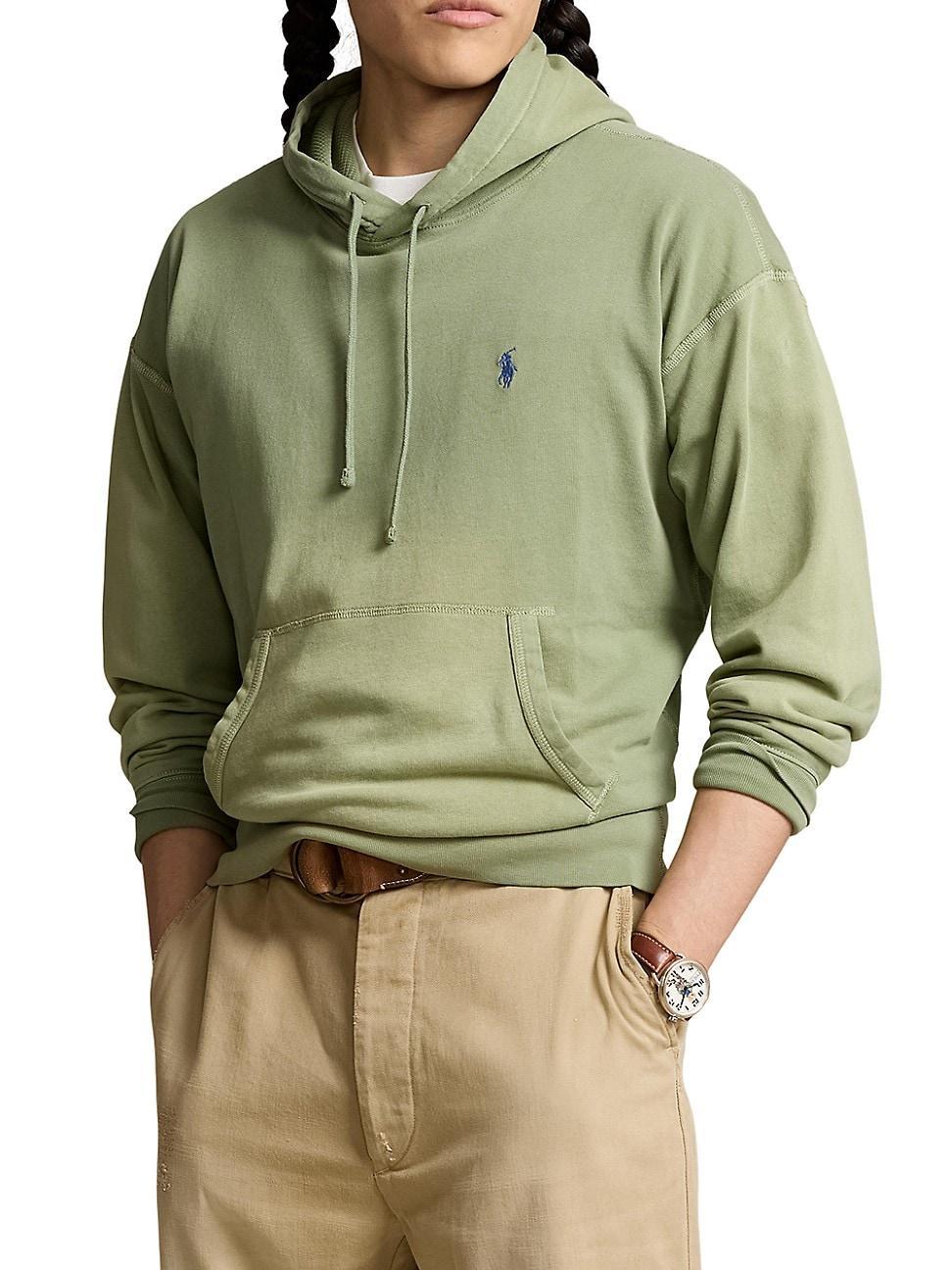 Mens Cotton Drawstring Hoodie Product Image