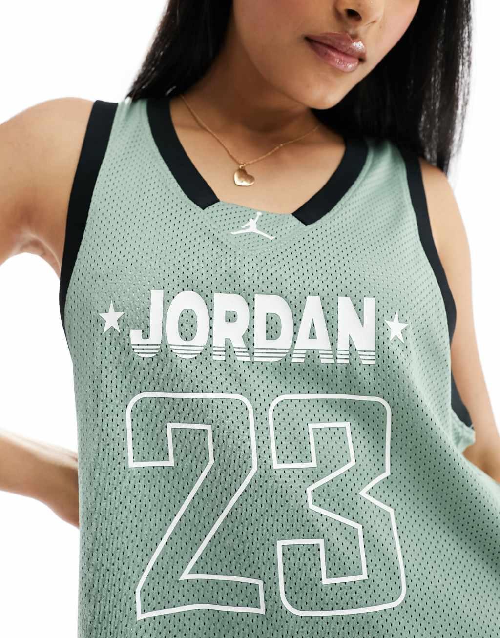 Jordan jersey tank in green Product Image