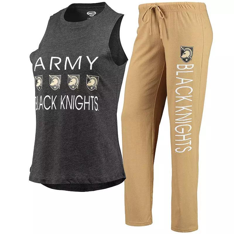 Womens Concepts Sport Gold/Black Army Black Knights Tank Top & Pants Sleep Set Product Image