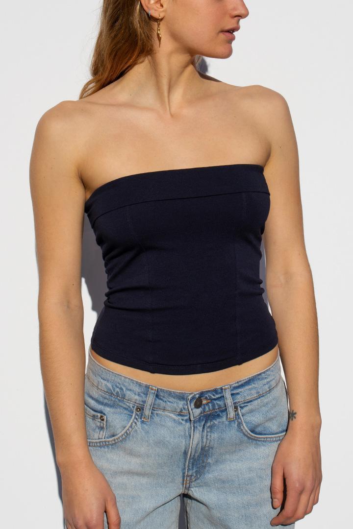 Lace-up bandeau top Product Image