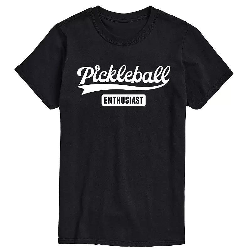 Big & Tall Pickleball Enthusiast Tee, Mens Black Product Image