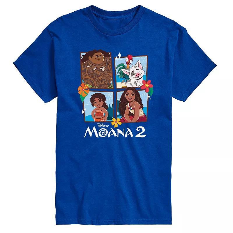 Disneys Moana 2 Big & Tall Group Grid Graphic Tee, Mens Product Image