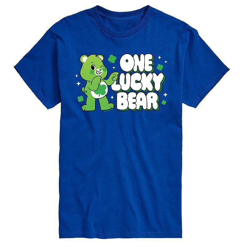 Big & Tall Care Bears One Lucky Bear Graphic Tee, Mens Med Blue Product Image