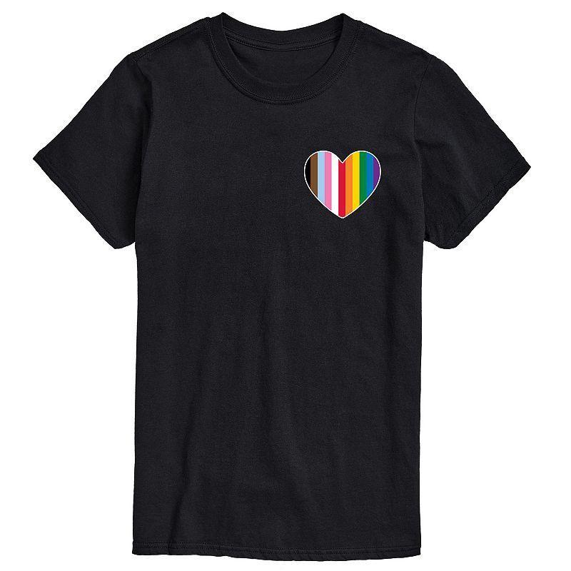 Big & Tall LGBTQ Flag Heart Graphic Tee, Mens Product Image