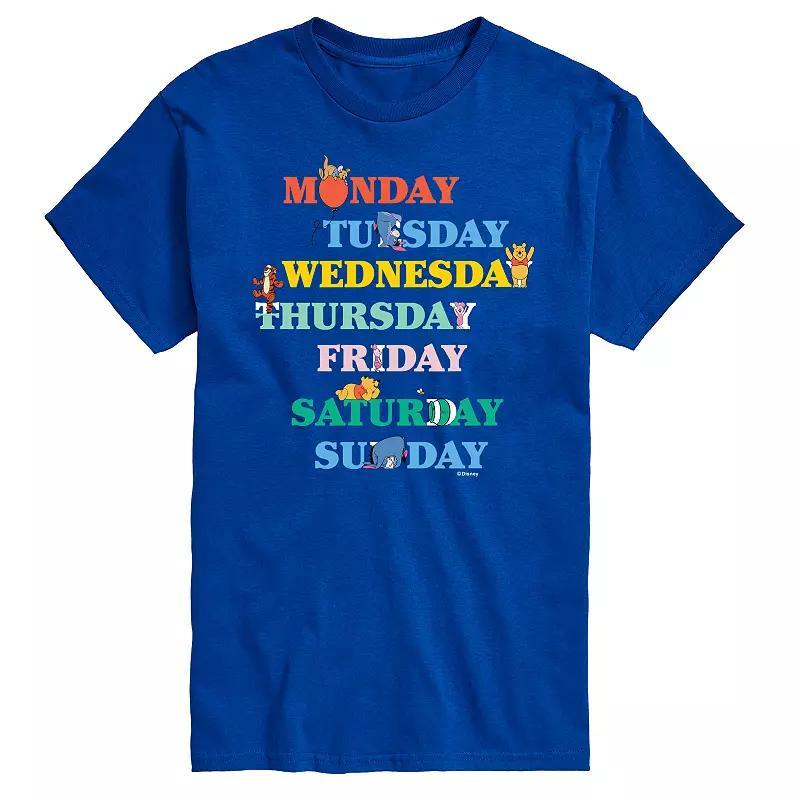 Disneys Winnie the Pooh Big & Tall Days Of The Week Graphic Tee, Mens Product Image