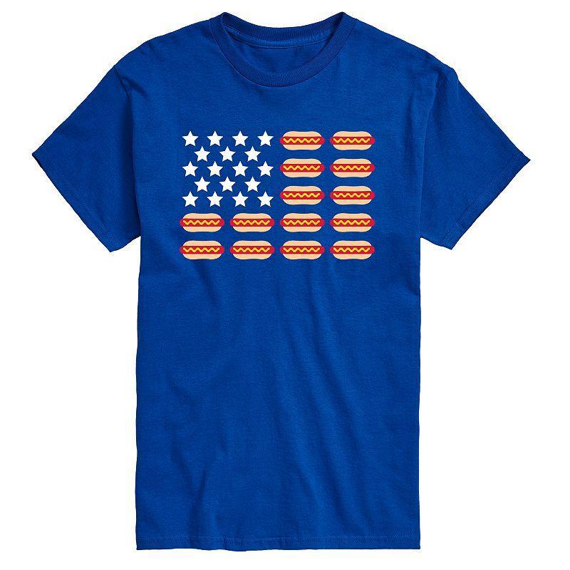 Big & Tall Hot Dog Flag Graphic Tee, Mens Product Image