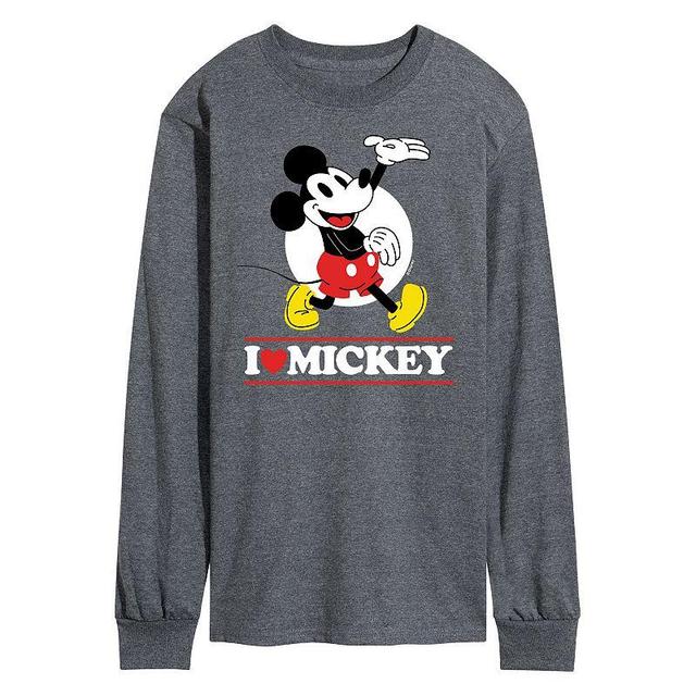 Disneys Mens I Love Mickey Long Sleeve Tee Product Image