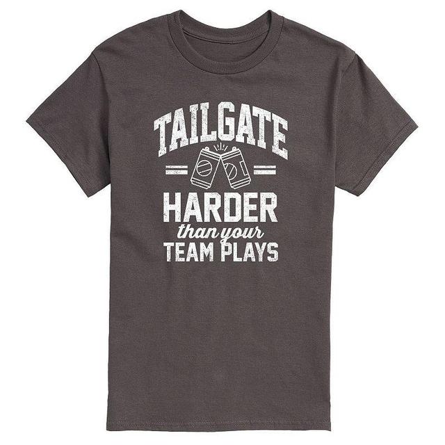 Mens Tailgate Harder Graphic Tee Grey Product Image